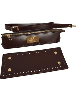 Marka Model Acı Kahve Çanta Örgü Kiti Taban Sürgü Çanta Askısı