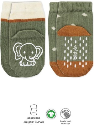 Osense   2'li Hayvan Figür Kaymaz Kız Soket Çorap 10120 Nil