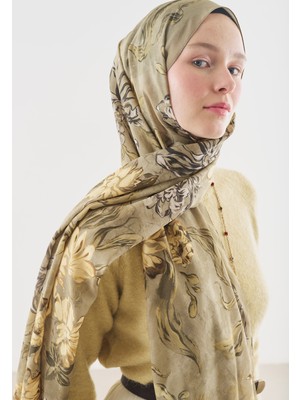 Fresh Norah Desenli Pamuk Viskon Şal Çağla