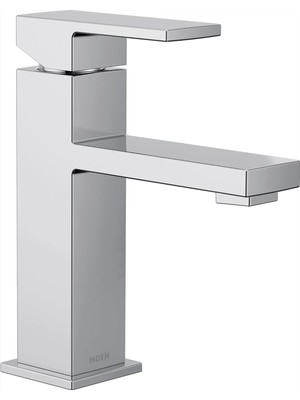 Moen Revyl Krom Tek Kolu Tek Delikli Modern Banyo Lavabo Bataryası Isteğe Bağlı Deckplate ve Yaylı D