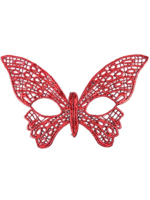 Shopwave Kırmızı Dantel Masquerade Maskesi 7 No (5047)