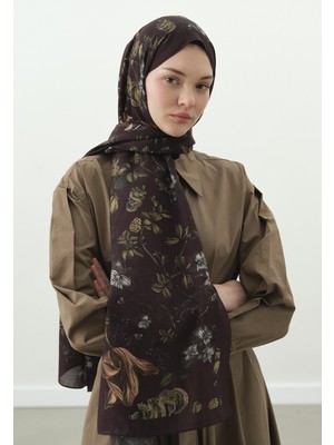 Fresh Gısele Desenli Pamuk Viskon Şal Bordo