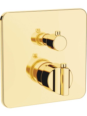 Artema Suit U A4267423 Ankastre Termostatik Banyo Bataryası, Sıva Üstü, V-Box, Altın