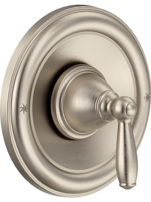 Moen Brantford Fırçalı Nikel Basınç Dengeleme Geleneksel Küvet ve Duş Trim Kiti, Rozetli Banyo Duş K