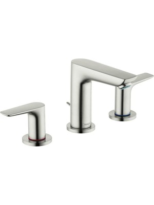 Hansgrohe Talis E Modern Easy Install Easy Clean 2-Handle 3 5-Inch Tall Bathroom Sink Faucet In Brus