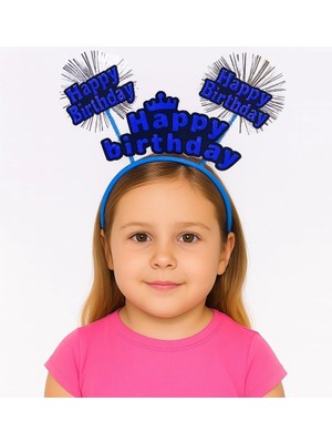 Shopwave Doğum Günü Kutlaması Için Mavi Taç – Işıltılı Yazılı Parti Tacı (5047)