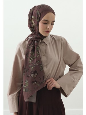 Fresh Gısele Desenli Pamuk Viskon Şal Gülkurusu