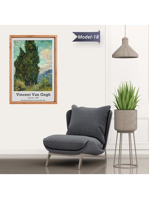 Akıllı Kağıt Selviler Tablo - Poster Dünyaca Ünlü ( Model-18)
