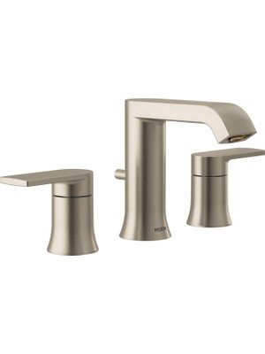 Moen Genta Lx Fırçalanmış Nikel Iki Saplı Yaygın Modern Banyo Bataryası, Valf Gerekli, T6708BN