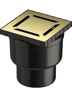 Vitra V-Flow Kare 5608275 Duş Kanalı Alttan Çıkışlı Dk 100 Kapak Parlak Altın