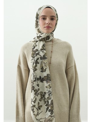 Fresh Gısele Desenli Pamuk Viskon Şal Bej