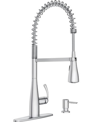 Moen Essie Krom Tek Kolu Yüksek Ark Pulldown Mutfak Bataryası, 87814