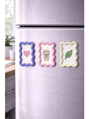 3'lü Set Mini Çerçeve Buzdolabı Magneti 