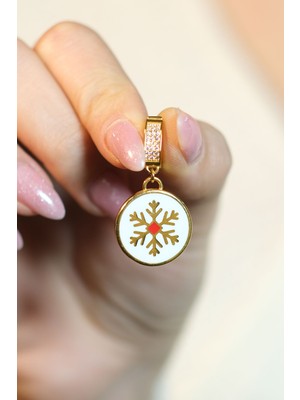 Kar Tanesi Motifli Charm 22 Ayar A078890