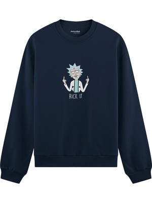The Lucid Lab Rick It Oversize Sweatshirt - Lacivert