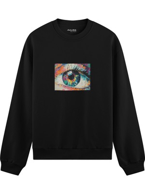 The Lucid Lab Eye Oversize Sweatshirt - Siyah