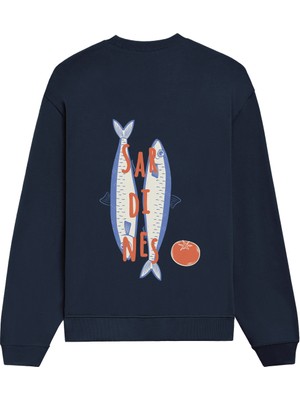 The Lucid Lab Sardines Oversize Sweatshirt - Lacivert