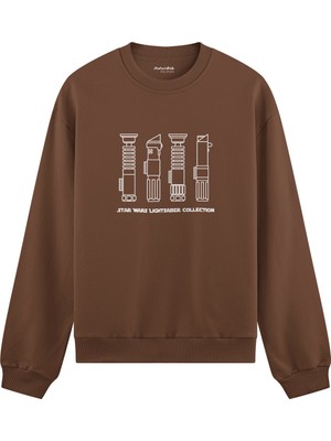 The Lucid Lab Star Wars Lightsaber Collection Oversize Sweatshirt - Kahverengi