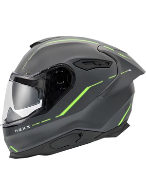 Nexx Y.100R React Mat Gri-Yeşil Kask