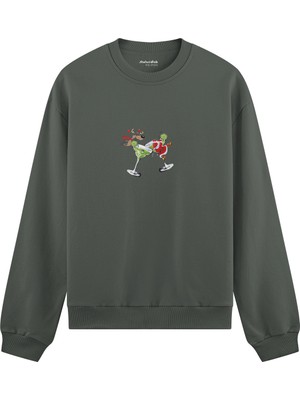 The Lucid Lab Tipsy Santa Oversize Sweatshirt - Antrasit