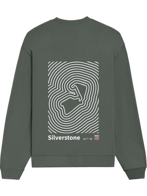 The Lucid Lab Silverstone Circuit Artwork Oversize Sweatshirt - Antrasit