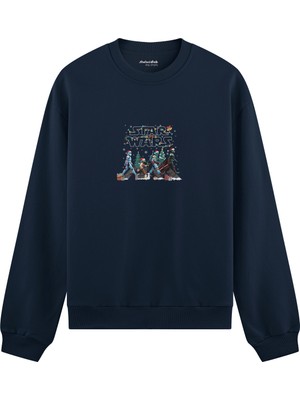 The Lucid Lab Star Wars Abbey Road Walk Oversize Sweatshirt - Lacivert