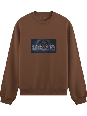 The Lucid Lab Star Wars Last Supper Oversize Sweatshirt - Kahverengi