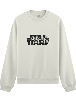 The Lucid Lab Star Wars Oversize Sweatshirt - Beyaz