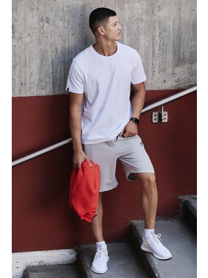 Tommy Life Beyaz Erkek Basic Kısa Kol Standart Kalıp O Yaka T-shirt - 87911
