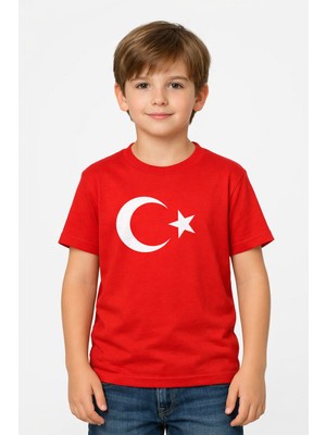 Monox Çocuk Unisex Bayrak Baskılı Tişort