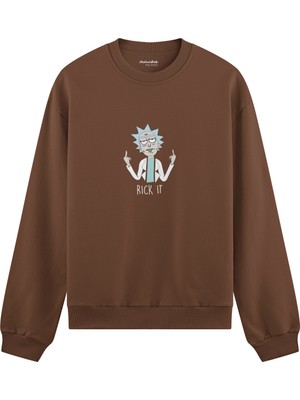 The Lucid Lab Rick It Oversize Sweatshirt - Kahverengi