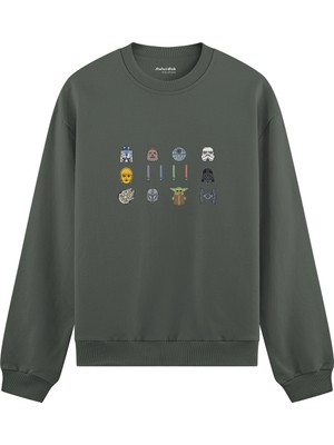 The Lucid Lab Star Wars Icons  Oversize Sweatshirt - Antrasit