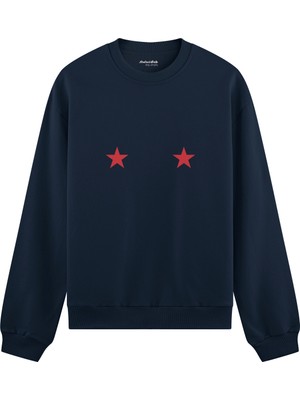 The Lucid Lab Star Babe Oversize Sweatshirt - Lacivert