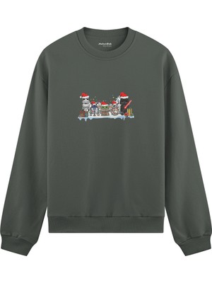 The Lucid Lab Star Wars Christmas Crew Oversize Sweatshirt - Antrasit