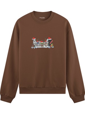 The Lucid Lab Star Wars Christmas Crew Oversize Sweatshirt - Kahverengi