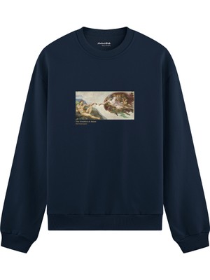 The Lucid Lab The Creation Oversize Sweatshirt - Lacivert