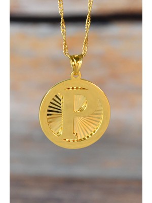 P Harf Kolye Ucu 22 Ayar A075858