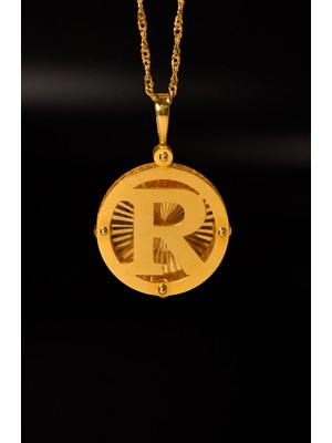 R Harf Kolye Ucu 22 Ayar A061566