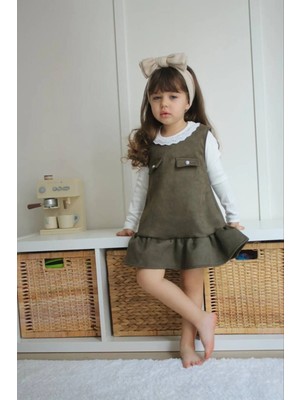 Pantulux Kız Çocuğu Bodyli Jile Süet Kıyafet Set 2’li SET-1022M-JLB-075