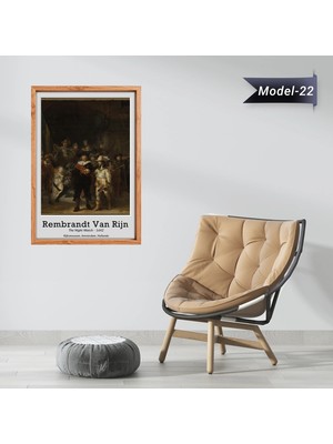 Akıllı Kağıt Gece Devriyesi Tablo - Poster Dünyaca Ünlü ( Model-22)