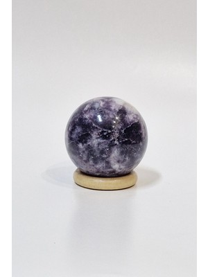 Pozitif Doğal Taş Doğal Lepidolit Taşı Küre LK33