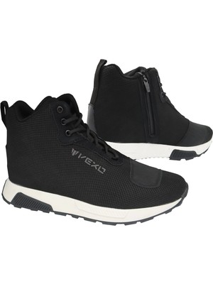 Vexo Knıt Bot Siyah Yüksek Performanslı Motosiklet Ayakkabısı Su Geçirmez ve Kaymaz Taban