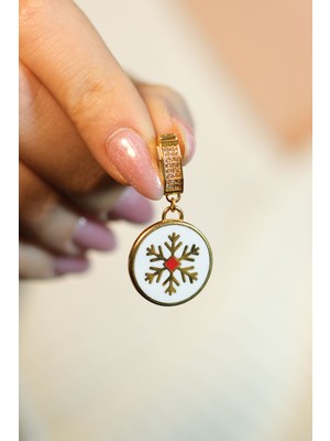 Kar Tanesi Motifli Charm 22 Ayar A078889