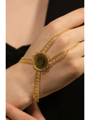 Yarım Altınlı Şahmeran Bileklik 22 Ayar A078949