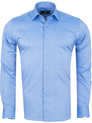 Makrom Düz Uzun Kollu Erkek Gömlek