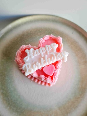 Dust Candle Studio Romantik Kalp Tasarım Happy Birthday Mum