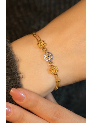 Nazar Boncuklu Dorika Bileklik 22 Ayar A067193