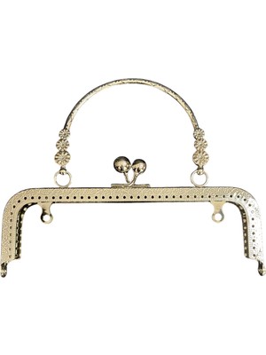 Hobicium Metal Çanta Klipsi Saplı Çerçeve Örgü & El Yapımı Çanta Aparatı Vintage Çanta Klipsi 18,5 cm