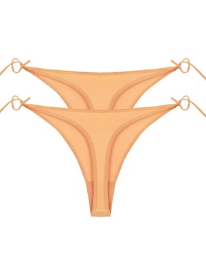Beruflic Kadın Turuncu Yandan Bağlamalı 2'li Tanga Slip