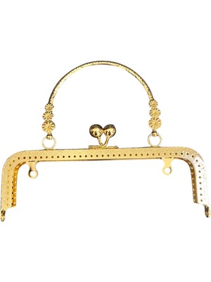 Hobicium Metal Çanta Klipsi Saplı Çerçeve Örgü & El Yapımı Çanta Aparatı Vintage Çanta Klipsi 18,5 cm